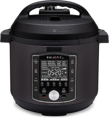 Pro 10-In-1 Pressure Cooker, Slow Cooker, Rice/Grain Cooker, Steamer, Sauté, Sous Vide, Yogurt Maker, Sterilizer, and Warmer, Includes App with over 800 Recipes, Black, 6 Quart