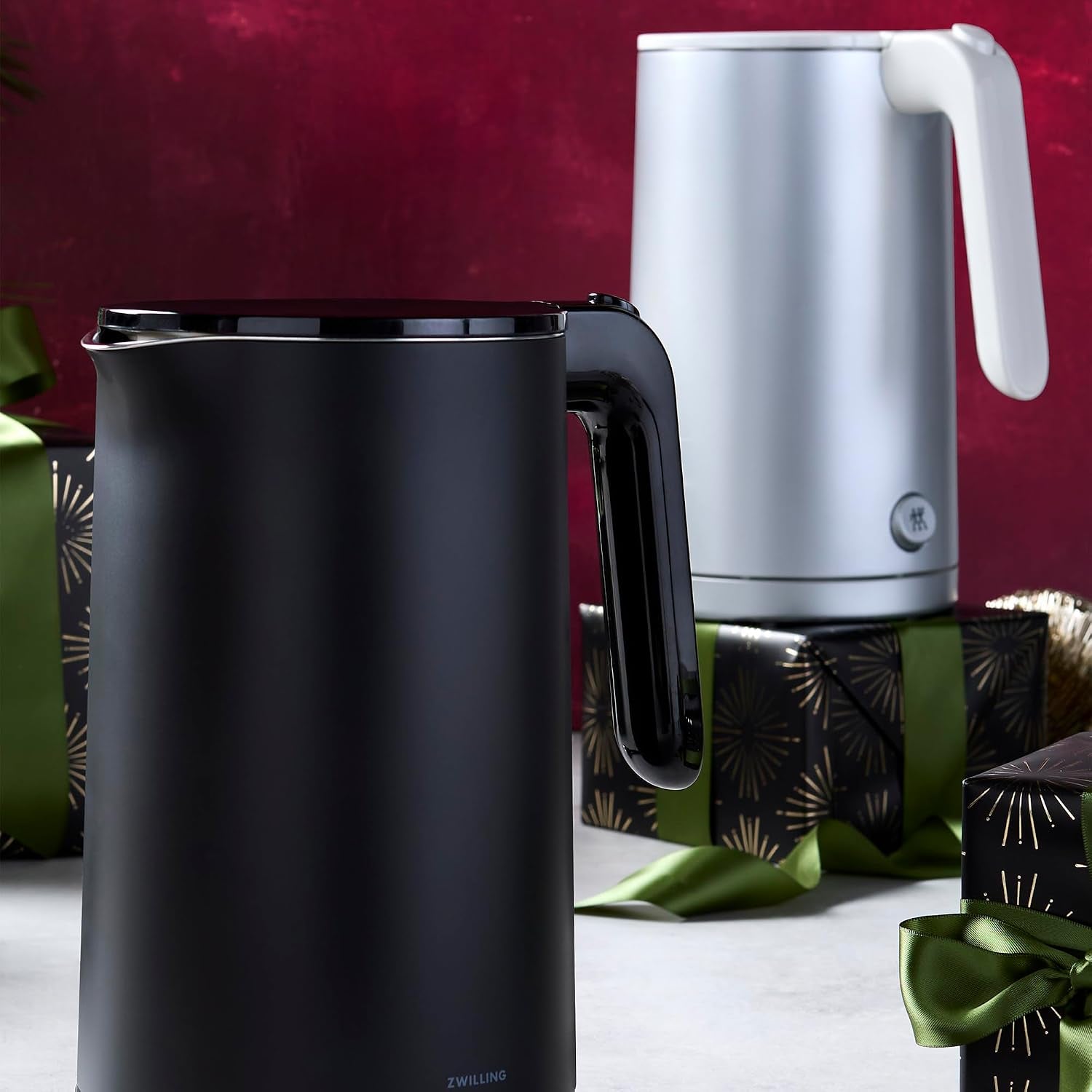 Enfinigy Cool Touch Electric Kettle, 1-Liter Cordless Hot Water & Tea Kettle, Fast Boil, Double-Walled Stainless Steel, Black