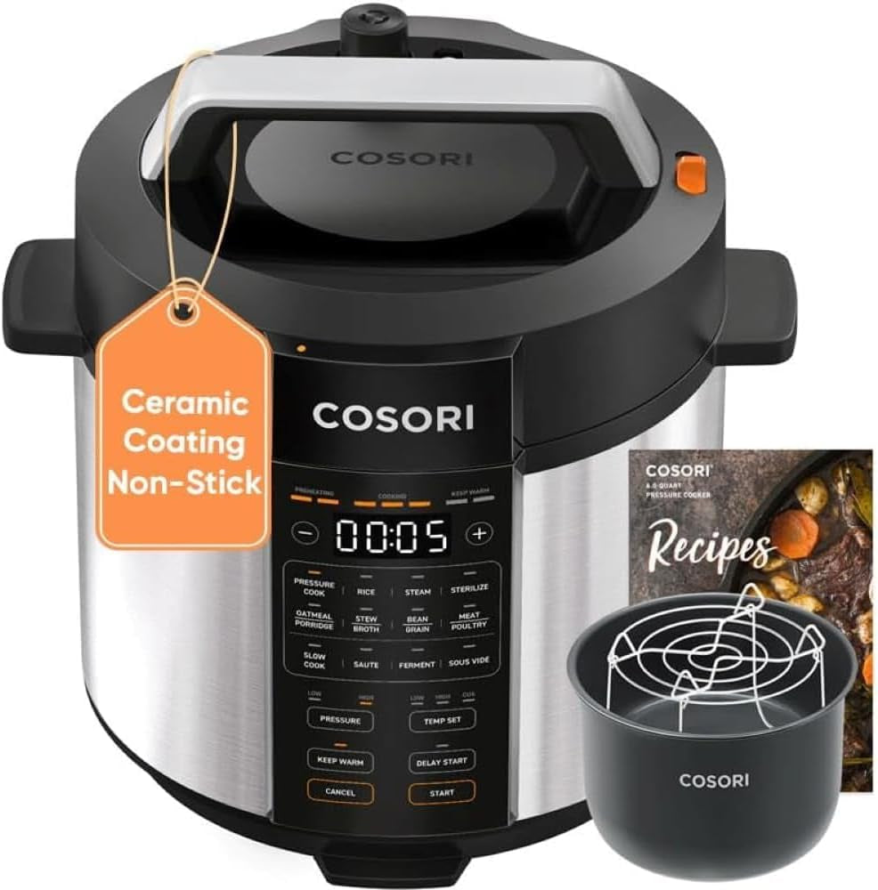 Pressure Cooker 6Qt, 9-In-1 Electric Multi Cooker, Stainless Steel