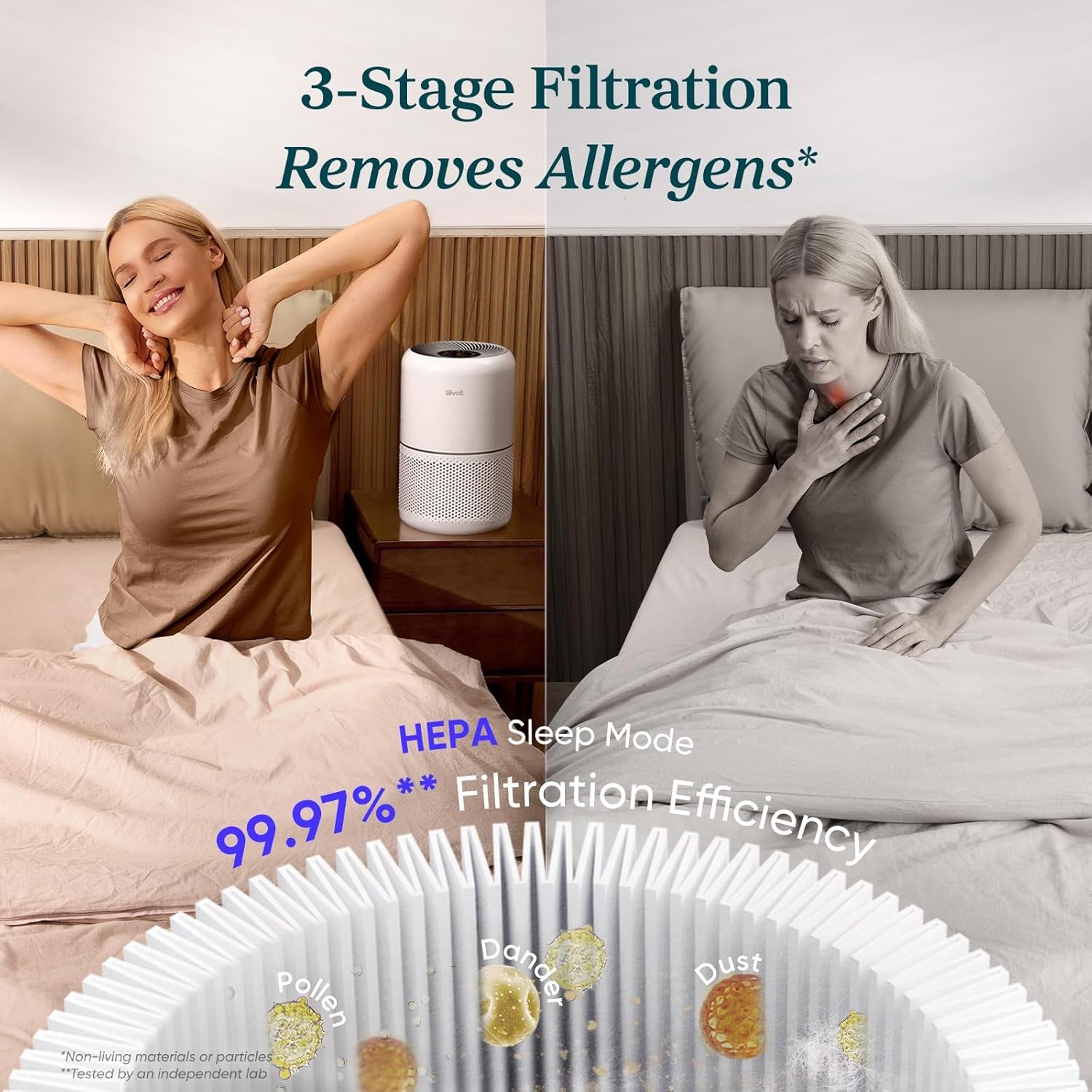 Air Purifiers Large Room Bedroom Home up to 1073 Ft², Core 300-P