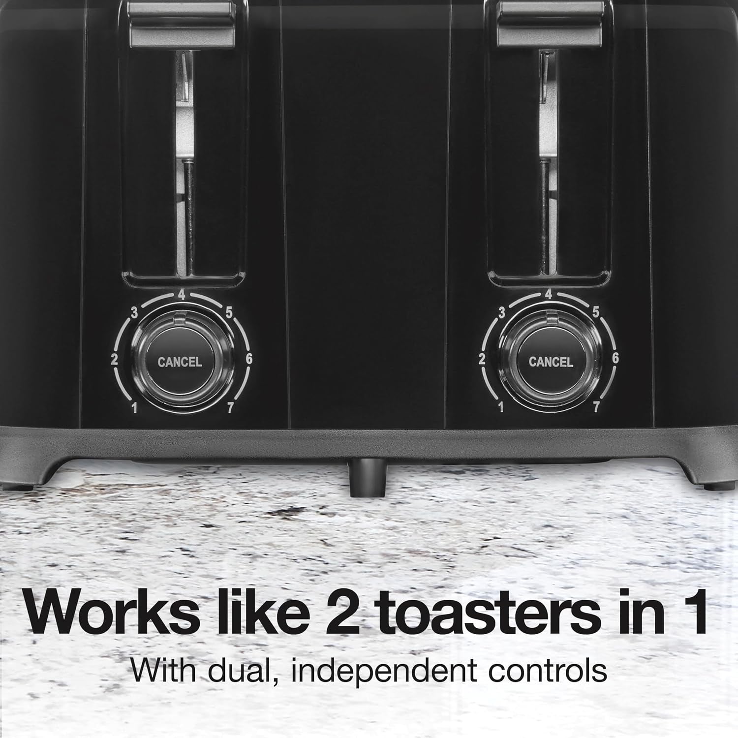 4-Slice Toaster, Black, Extra-Wide Slot Toaster with Cool-Touch Walls, Shade Selector, Toast Boost, Auto Shutoff, Cancel Button, 24215G