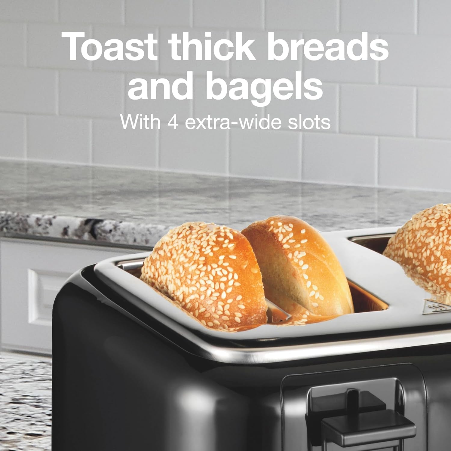 4-Slice Toaster, Black, Extra-Wide Slot Toaster with Cool-Touch Walls, Shade Selector, Toast Boost, Auto Shutoff, Cancel Button, 24215G