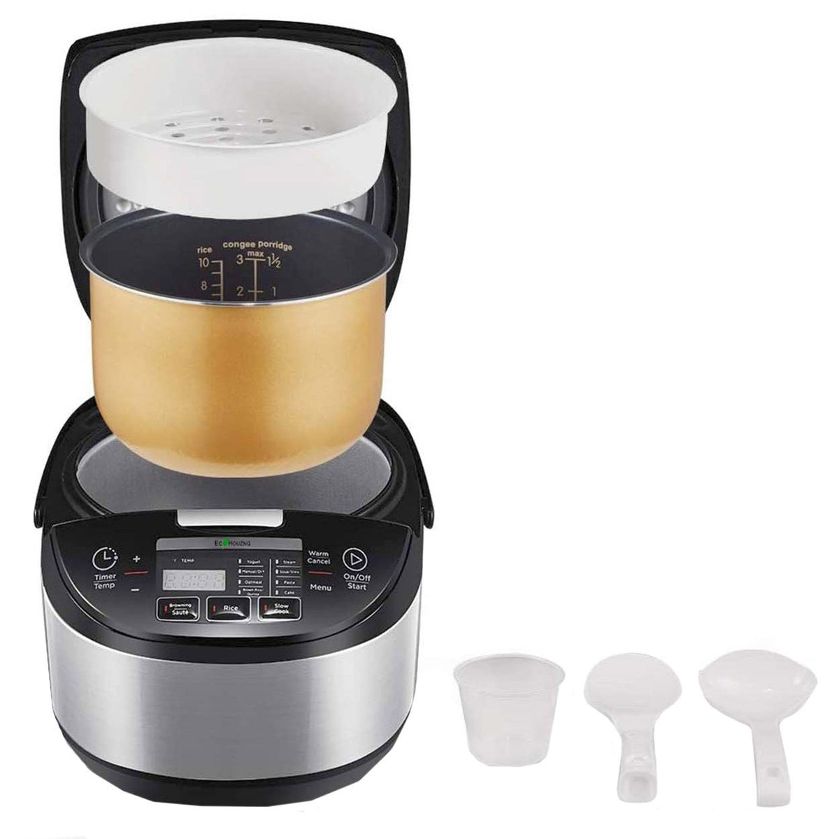 Ecohouzng 10 Cup Multifunctional Rice Cooker