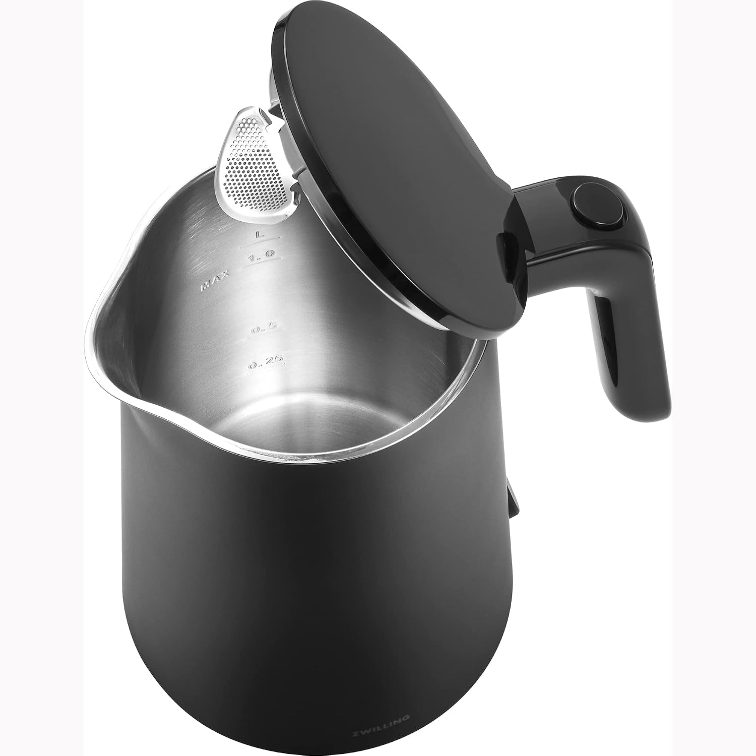Enfinigy Cool Touch Electric Kettle, 1-Liter Cordless Hot Water & Tea Kettle, Fast Boil, Double-Walled Stainless Steel, Black