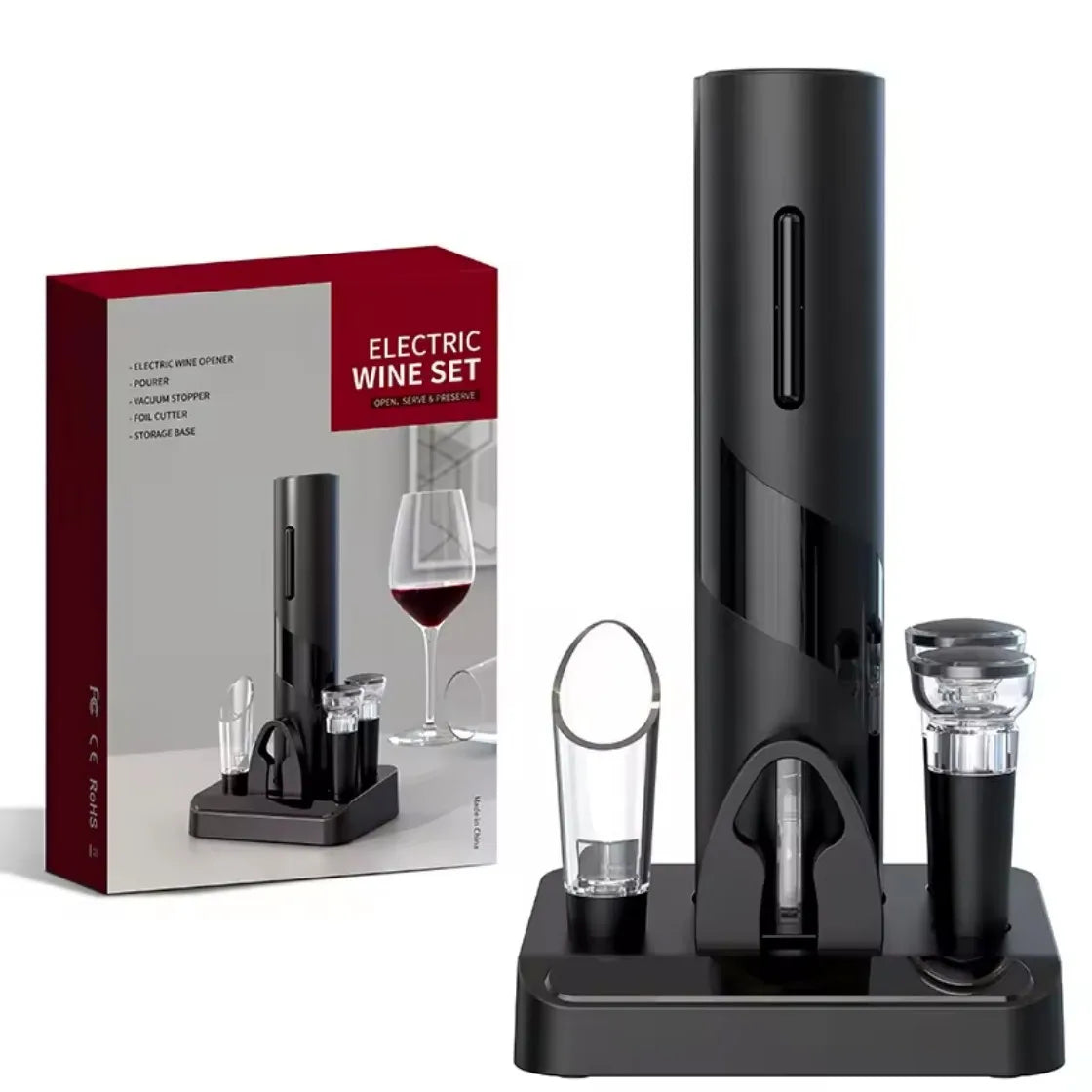 Electric Wine Bottle Opener Automatic Red Wine Corkscrew Wine Opener Wine Tools Kitchen Products Performance Plastic