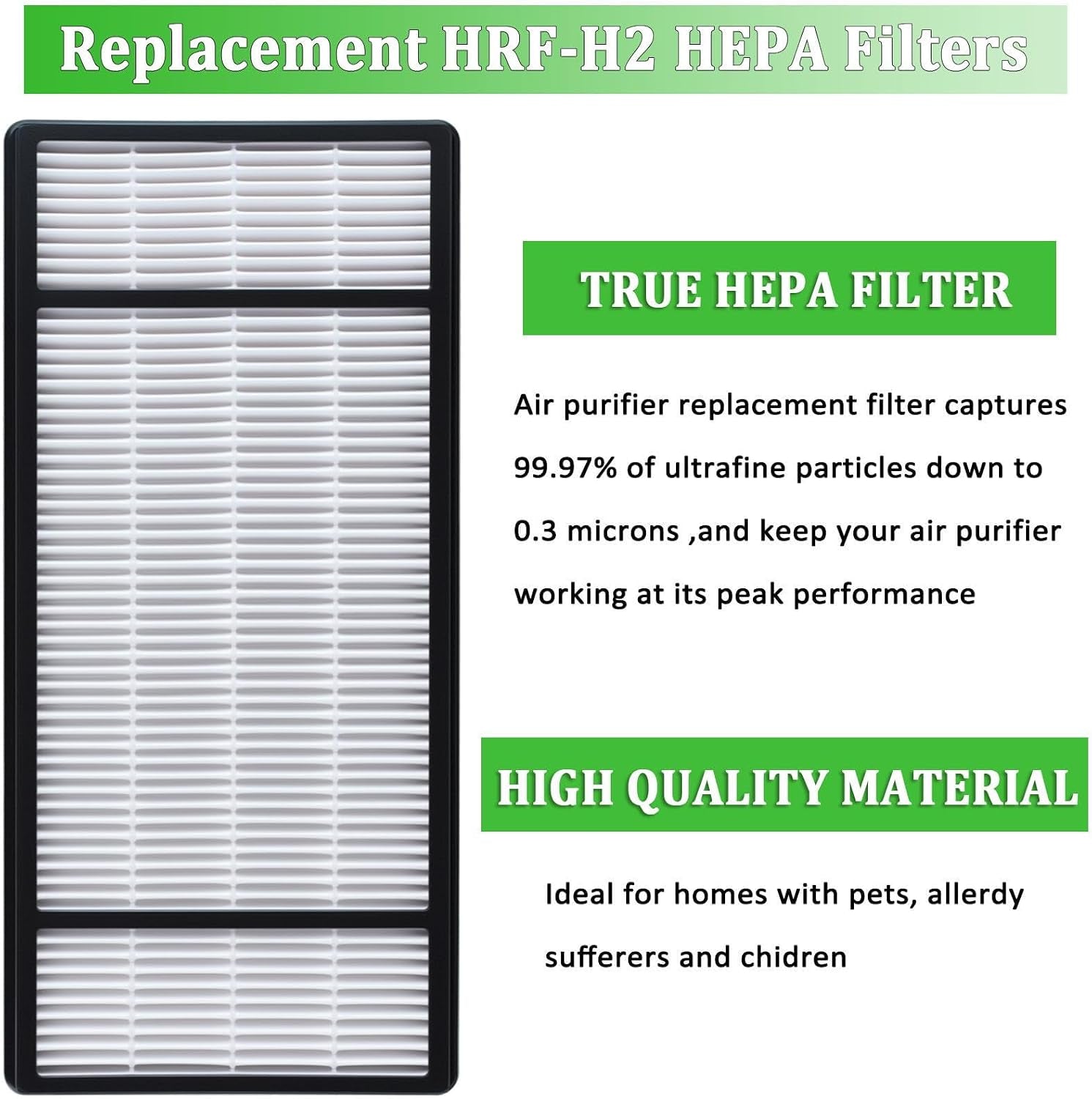 4 HEPA Replacement Filter H and 8 Carbon Pre Filter B Compatible with Honeywell Air Purifiers HRF-H1 HRF-H2 HRF-B2C, Compatible with Honeywell HPA050, HPA060, HPA150, HPA160, HHT055, HHT155 Series