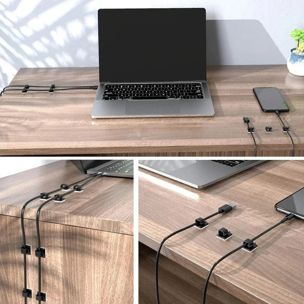 Car Cable Clamp Accessories Self-Adhesive Line Management Clips Wiring Electrical Equipment Supplies Home Improvement