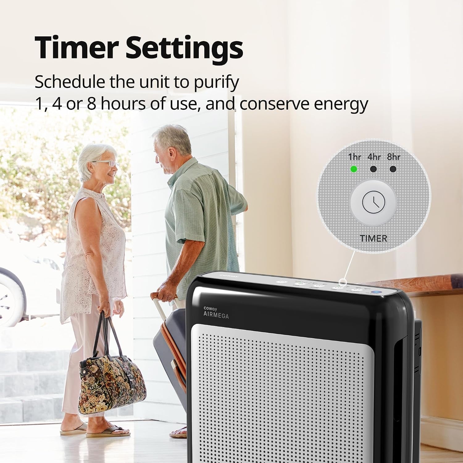 Air Purifier for Home up to 1,748Ft², HEPA Filter for Smoke, Allergies, Pet Dander, Odor, Air Quality Monitor, Auto&Eco Mode, Timer, Filter Indicator, 3Yr Warranty, Airmega 200M, Black