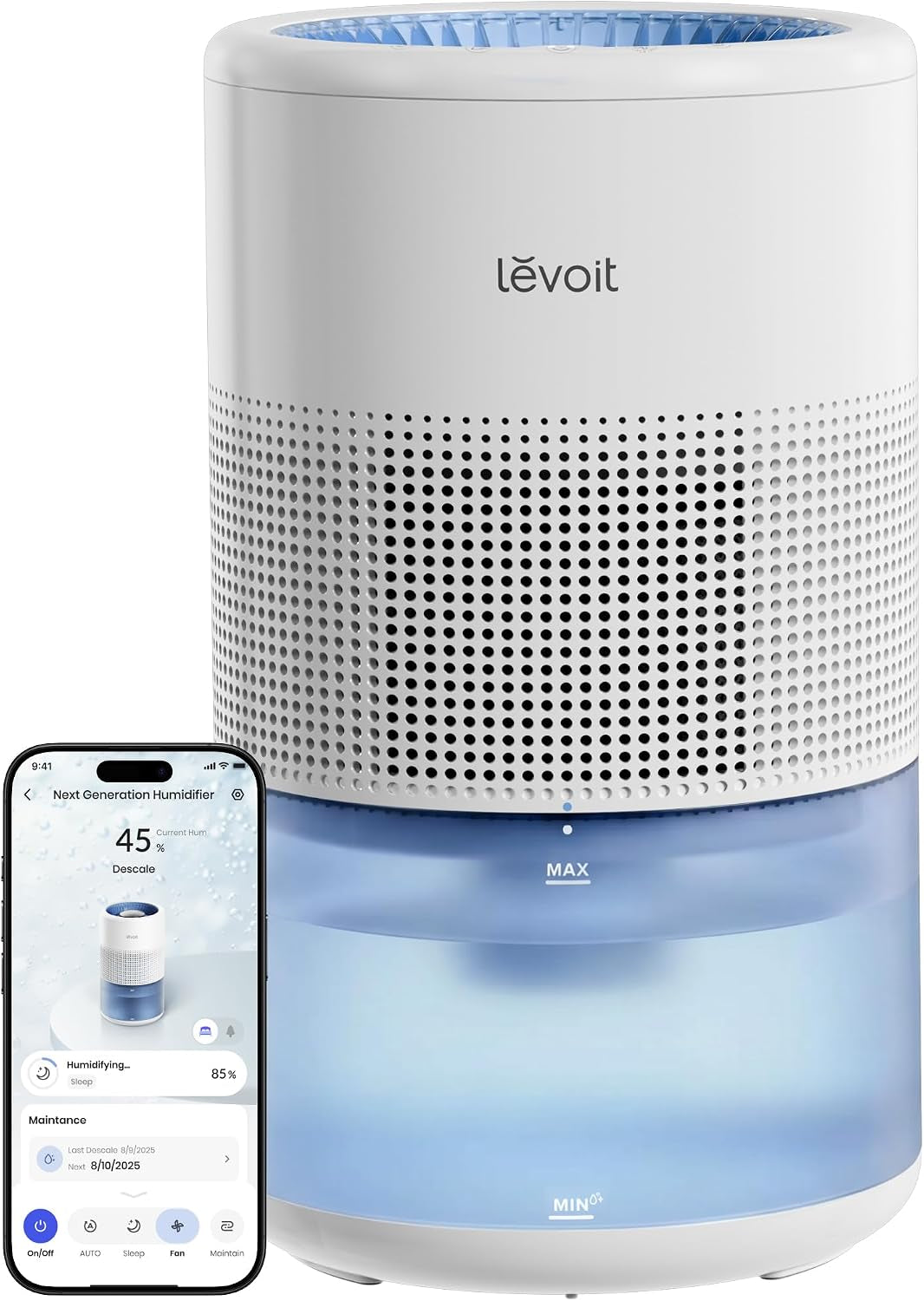 Humidifiers for Bedroom Large Room, 6.2L Tank, Smart App, Quiet 26Db