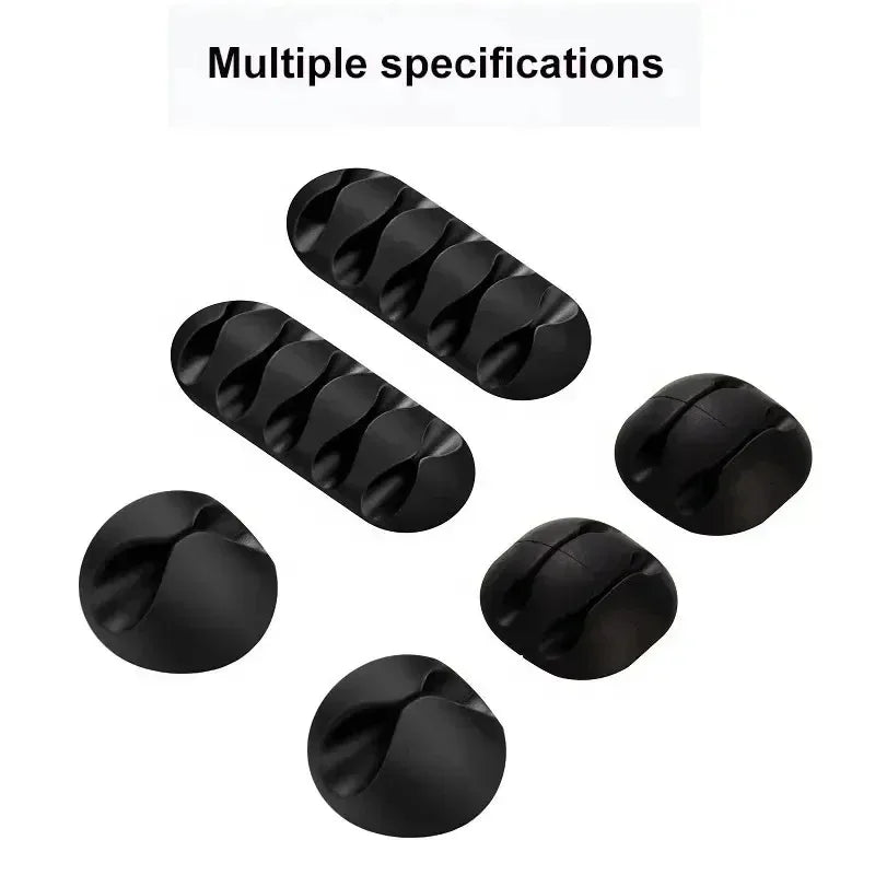 Cable Cord Wire Organizer Silicone USB Cable Winder Management Clips Self Adhesive for Mouse Keyboard Headset for Iphone Huawei