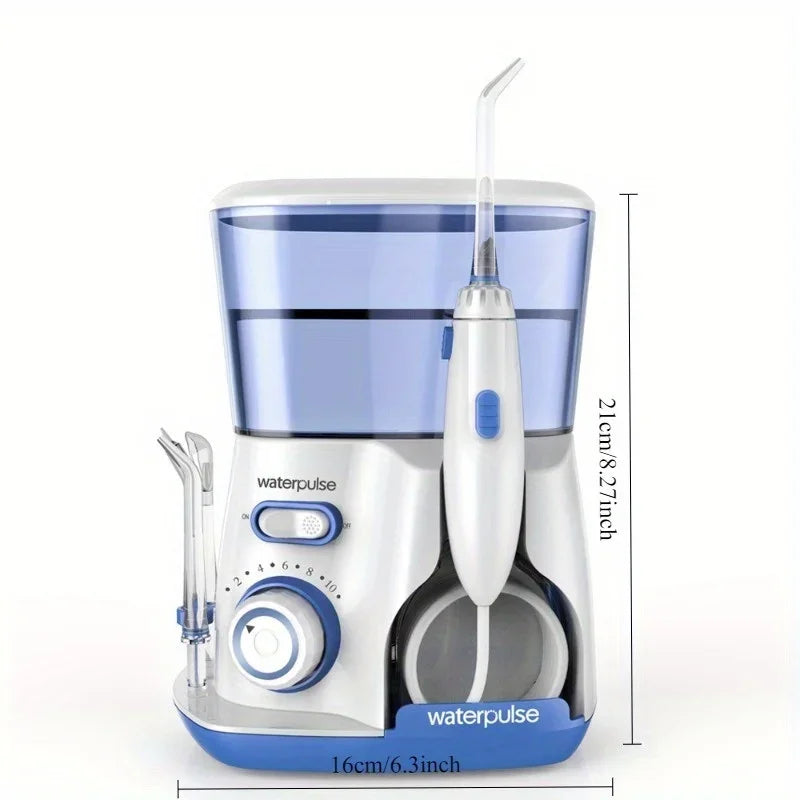 Waterpulse V300 Electric Water Flosser High Pressure Oral Irrigator for Teeth Cleaning Braces Gum Care 5 Nozzles Portable
