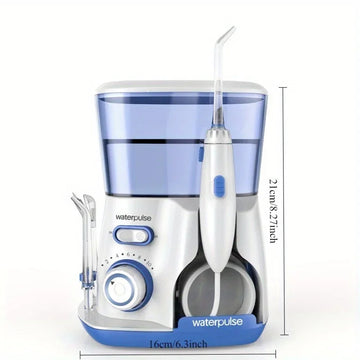 Waterpulse V300 Electric Water Flosser High Pressure Oral Irrigator for Teeth Cleaning Braces Gum Care 5 Nozzles Portable