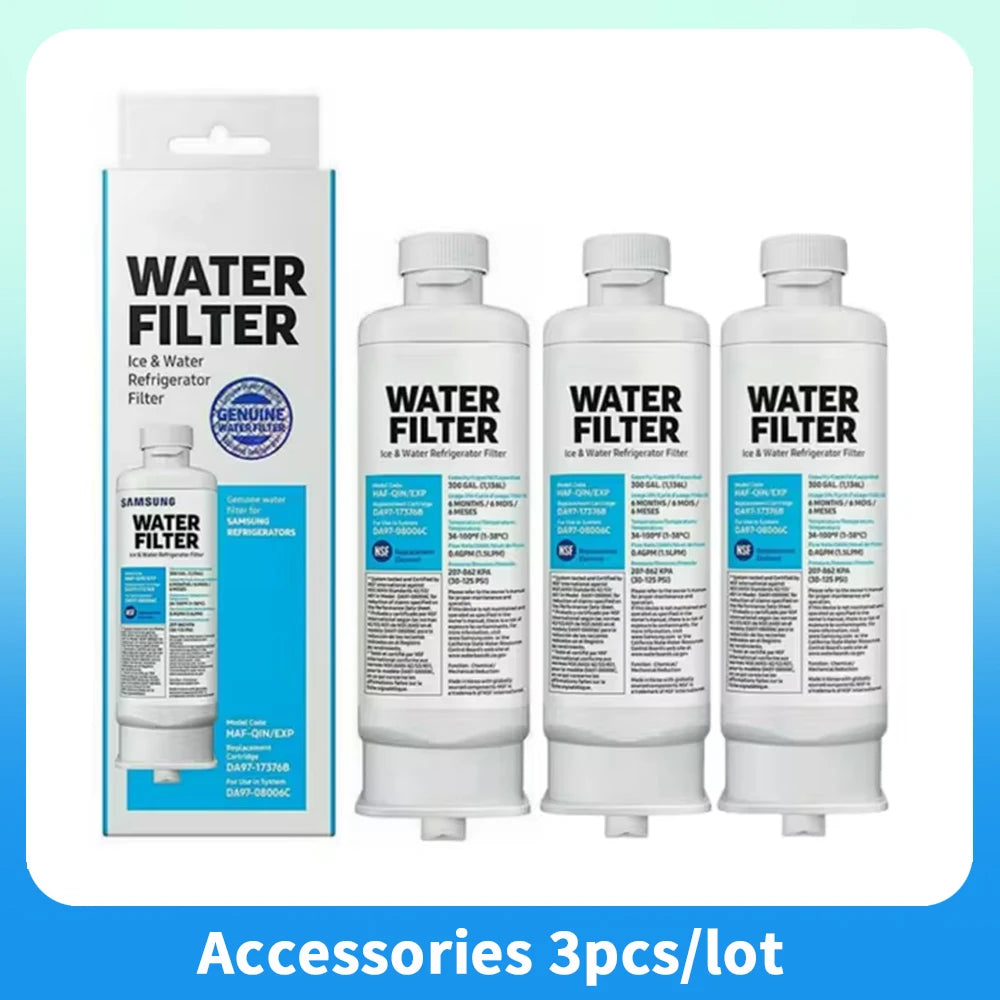 Replace for Samsung DA97-17376B Refrigerator Water Filter for HAF-QIN/EXP, HAF-QIN, DA97-08006C, WS645A，RF28R7351SG, （1-5Pcs）