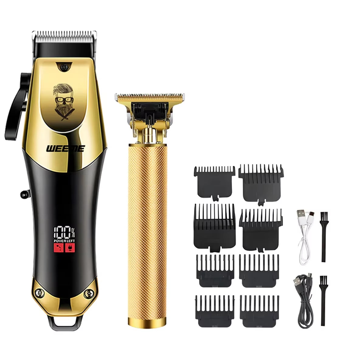 Vintage Hair Clipper Cordless Electric Hair Cutting Machine Portable Shaver Barber USB Fast Charging Hair Trimmer for Hairdresse