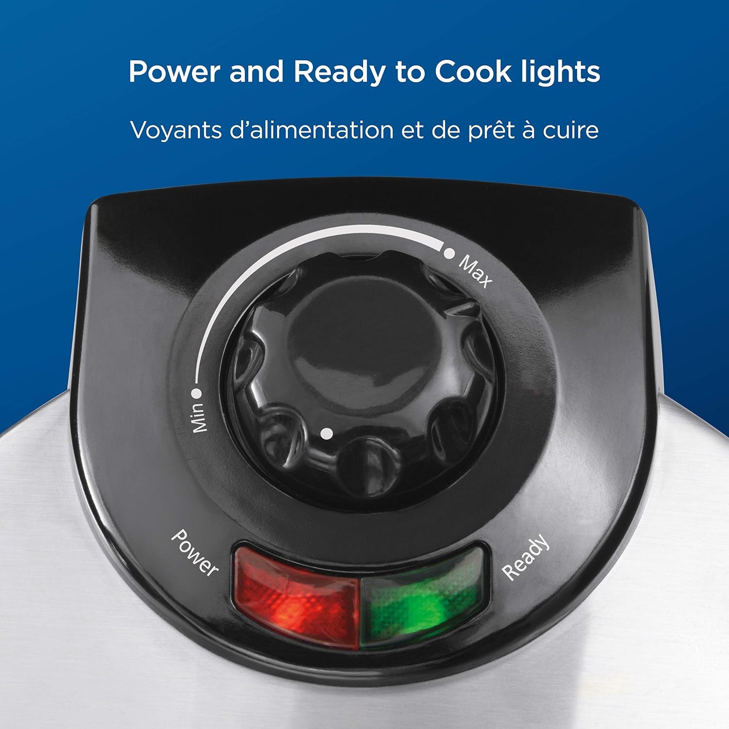 Belgian Waffle Maker, 8", Stainless Steel