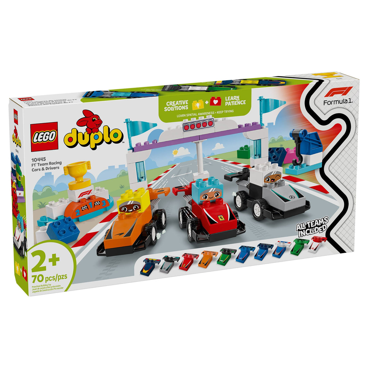 LEGO DUPLO Town F1 Team Race Cars & Drivers 10445