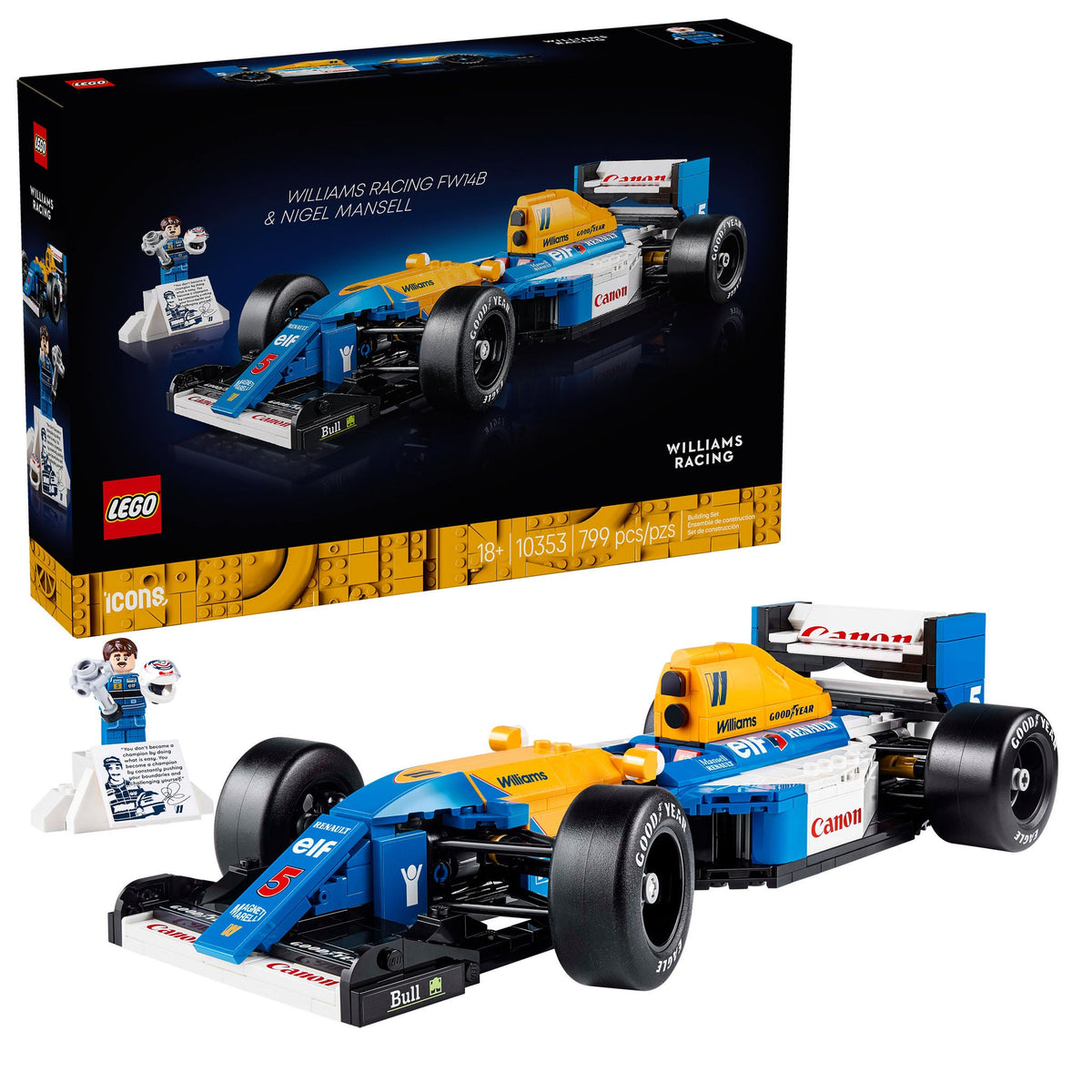 LEGO Icons Williams Racing FW14B & Nigel Mansell 10353