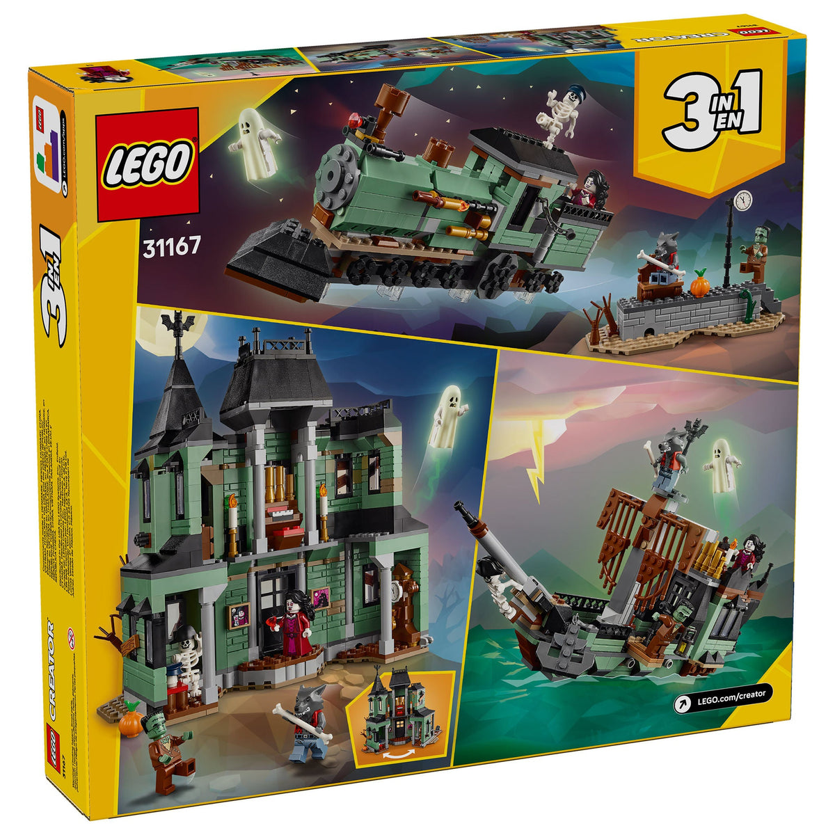 LEGO Creator 3 in 1 Haunted Mansion 31167 736-Piece Set