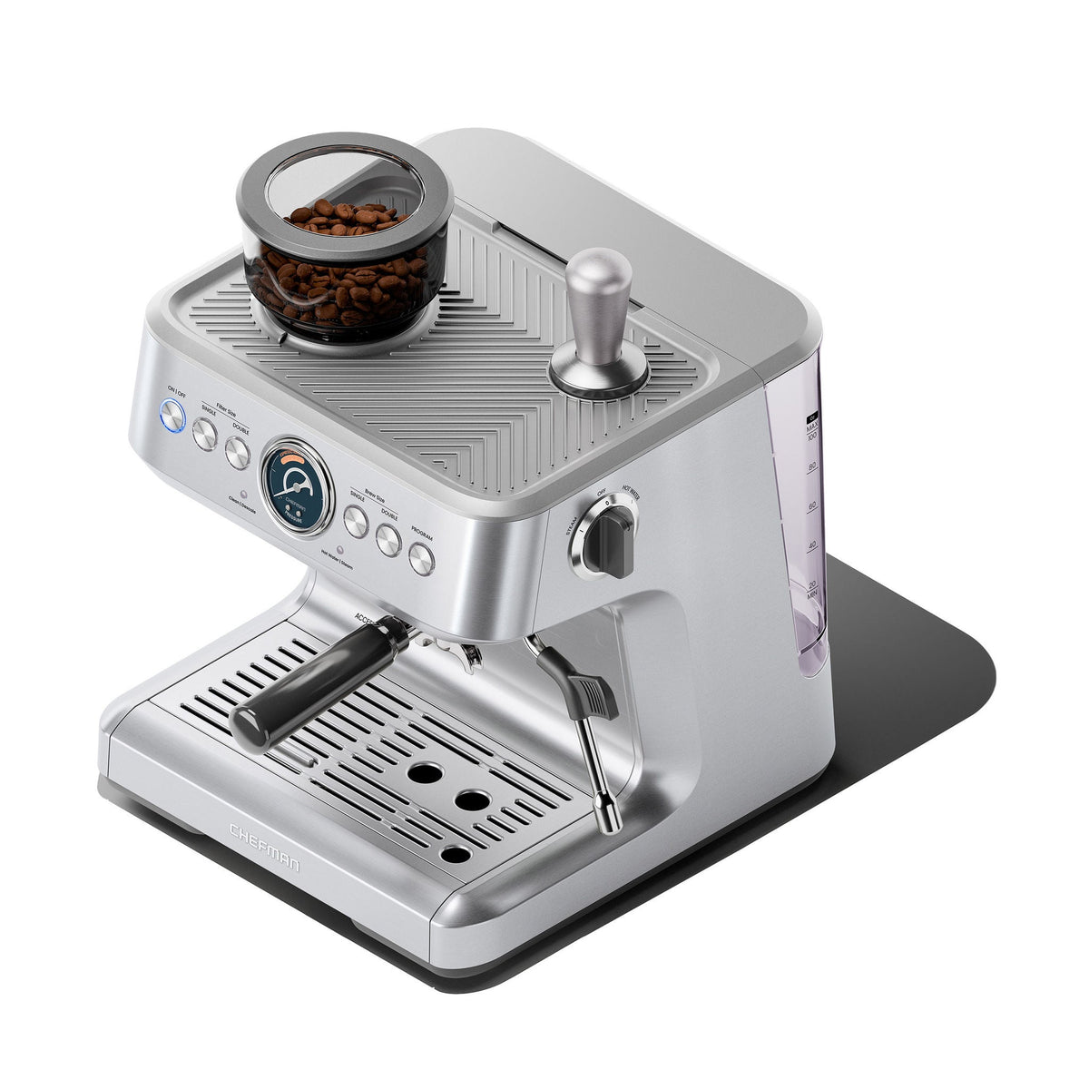 Chefman Crema Supreme Espresso Machine Conical Burr Grinder