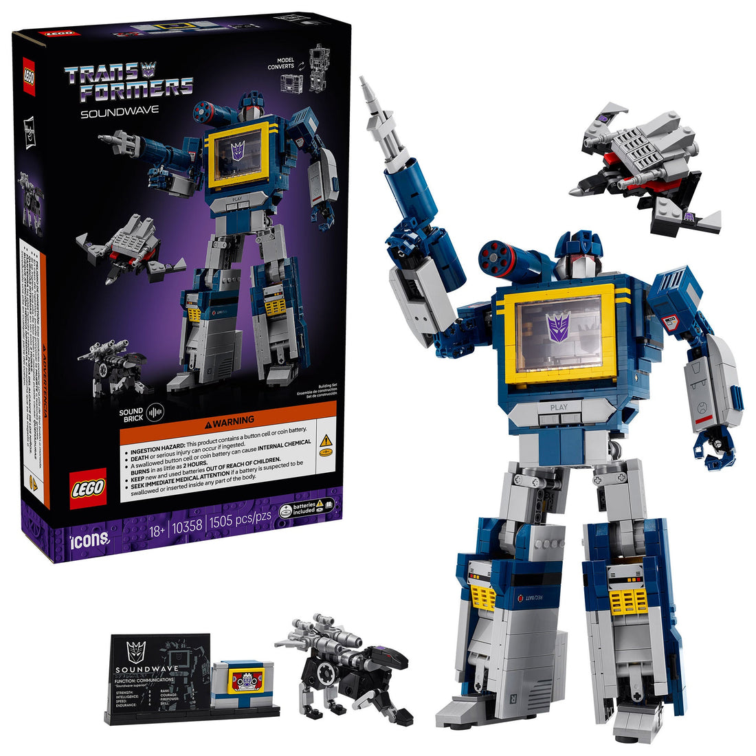 LEGO Icons Transformers Soundwave 10358