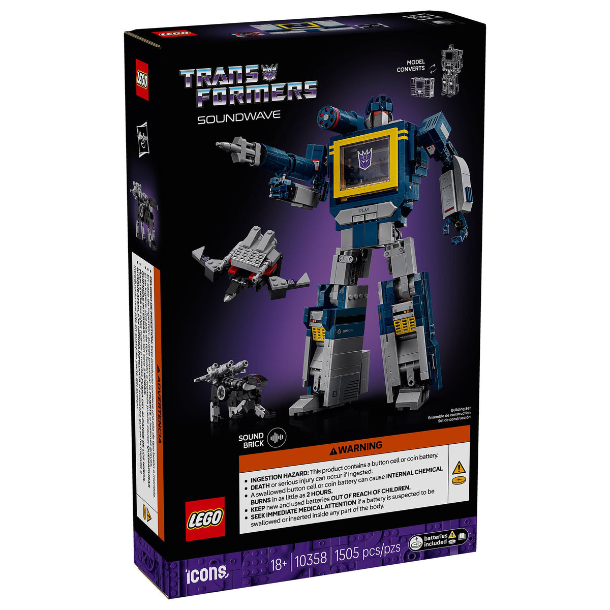 LEGO Icons Transformers Soundwave 10358