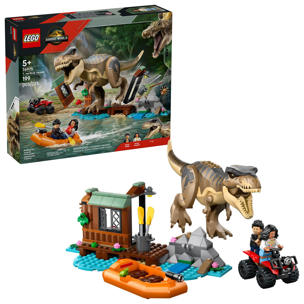 LEGO Jurassic World T. rex River Escape 76975
