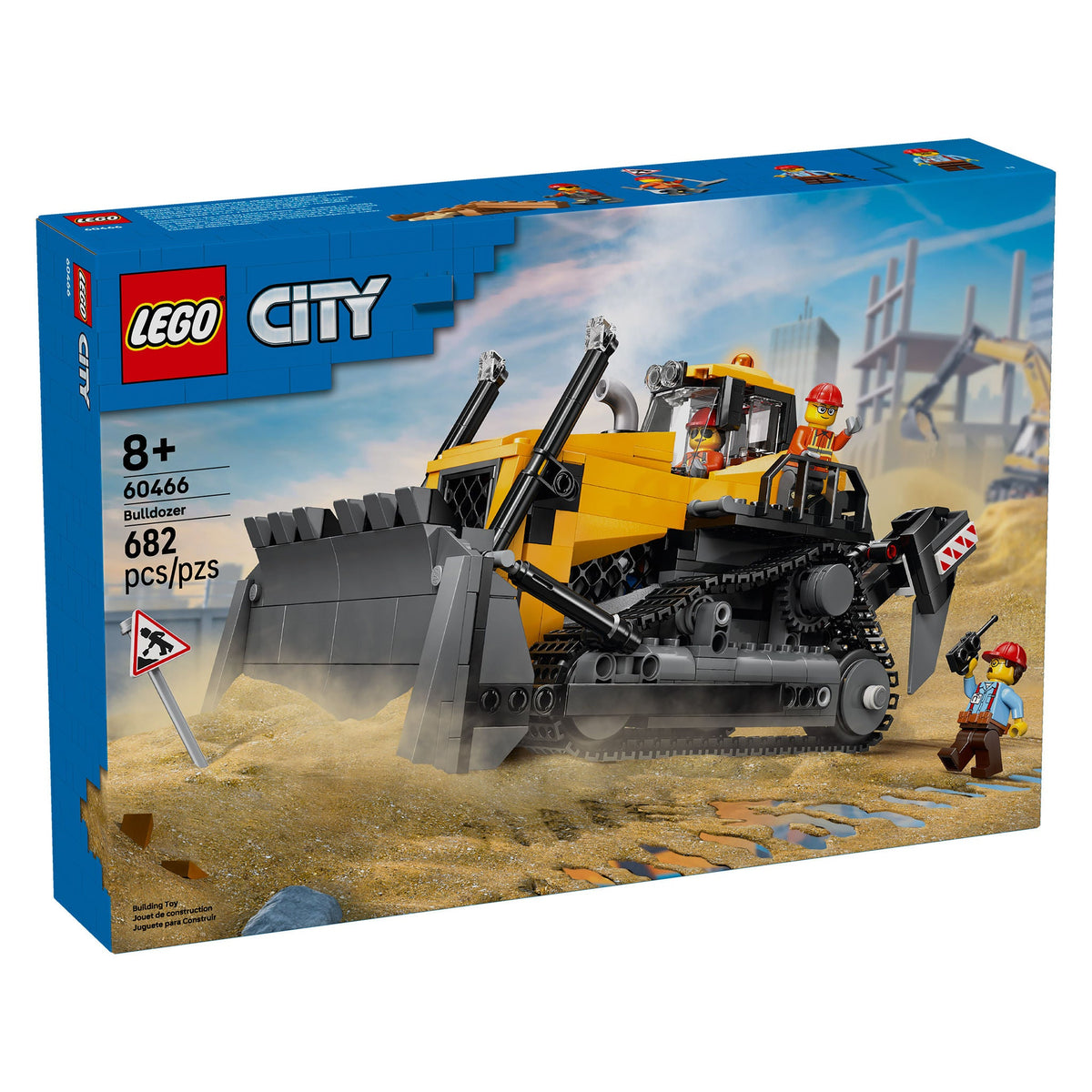 LEGO City Yellow Bulldozer Construction Site 60466