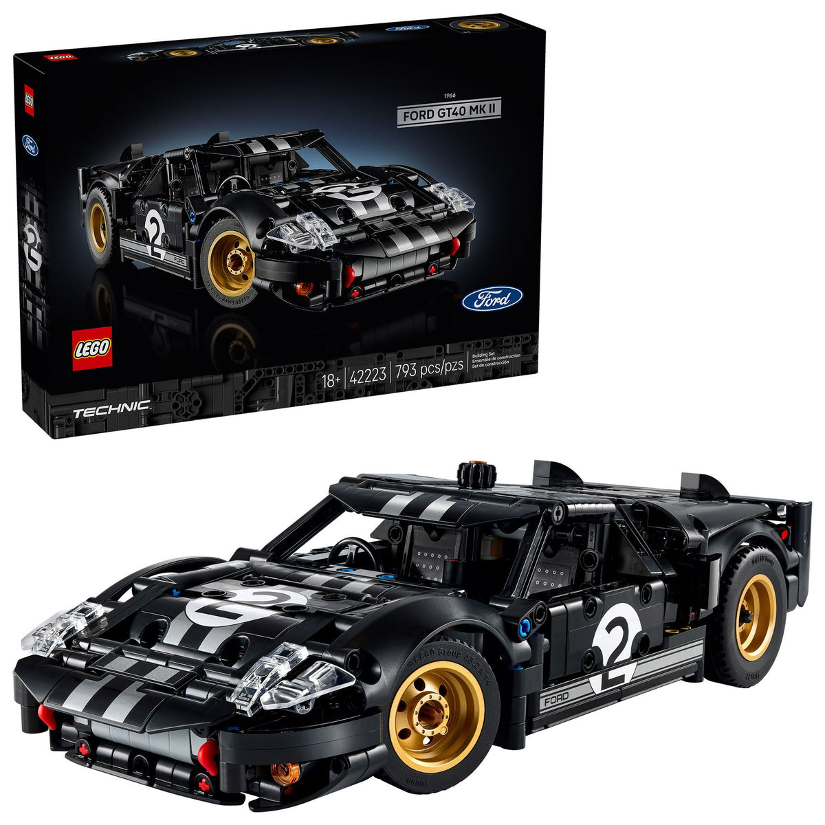 LEGO Technic 1966 Ford GT40 MKII Race Car 42223