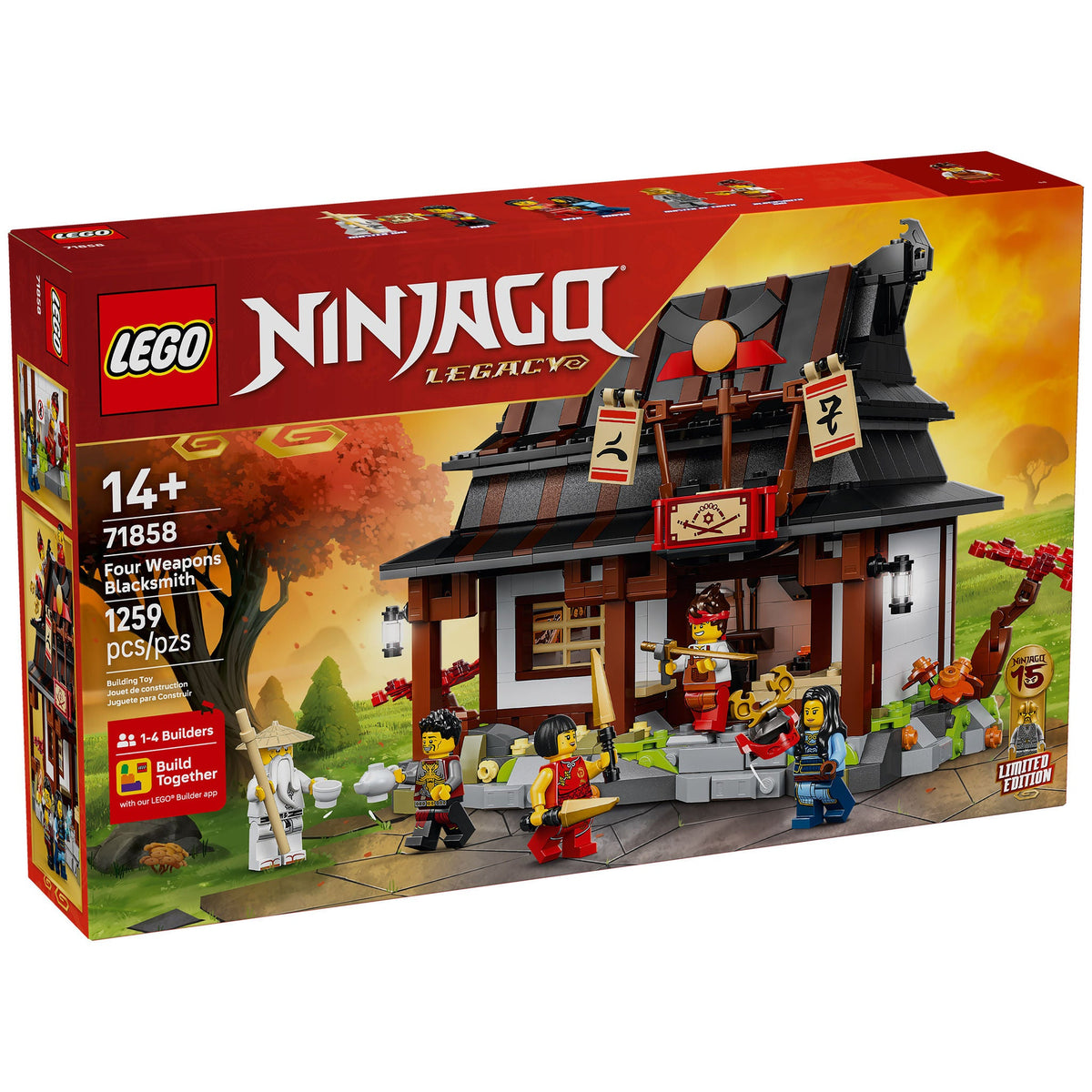 LEGO NINJAGO Four Weapons Blacksmith 15th Anniversary 71858