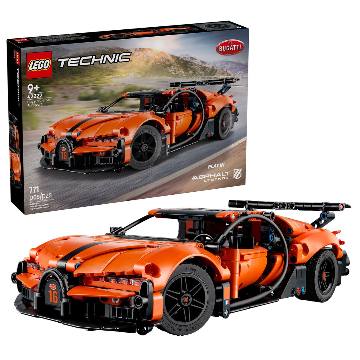 LEGO Technic Bugatti Chiron Pur Sport Hypercar 42222