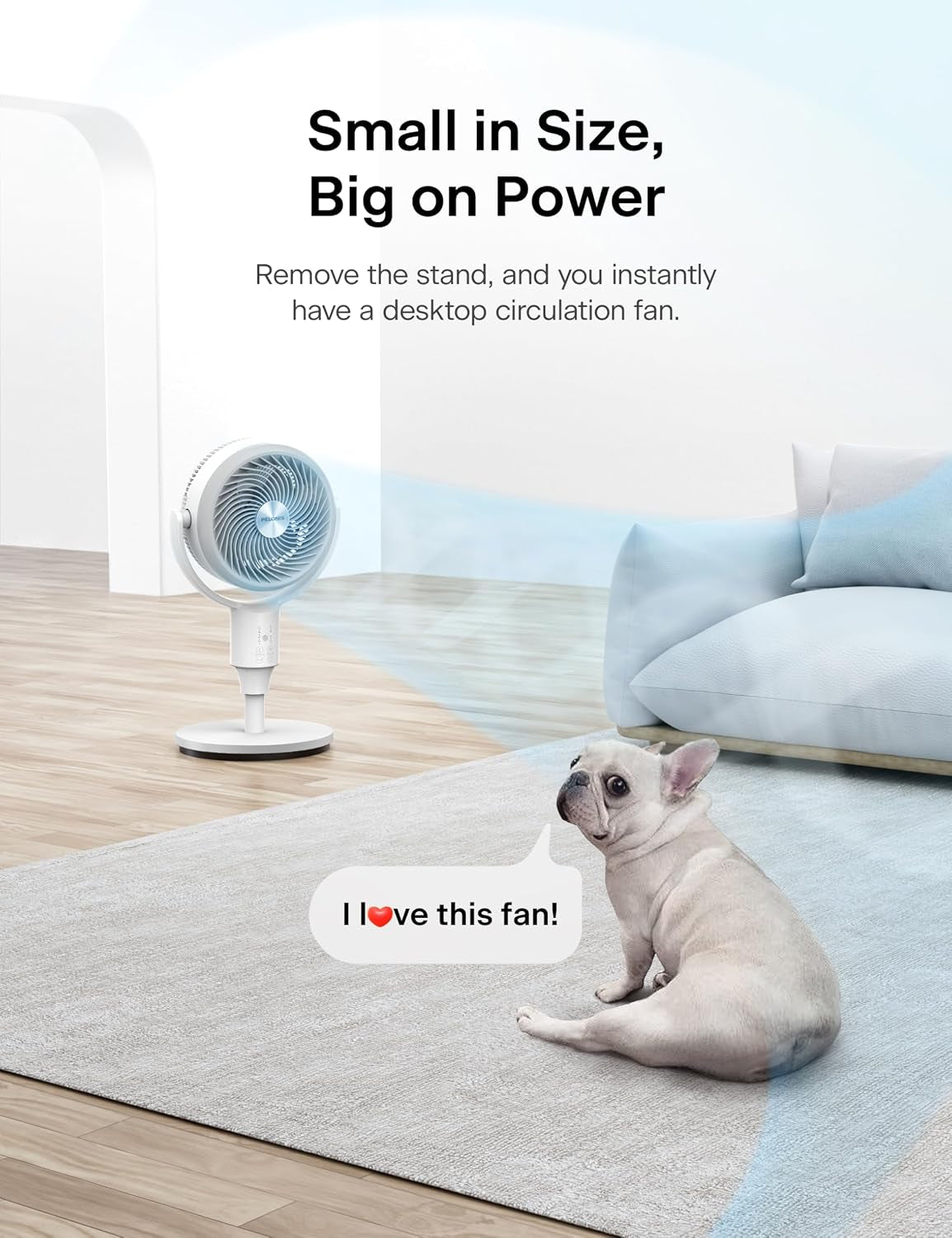 Pedestal Fan, Air Circulator, Ultra Omniflow (135°+90°Auto Oscillation), Quiet Floor Fan with 3 Speeds, Remote, 7H Timer, Memory Function, Adjustable Height, Standing Fan for Bedroom