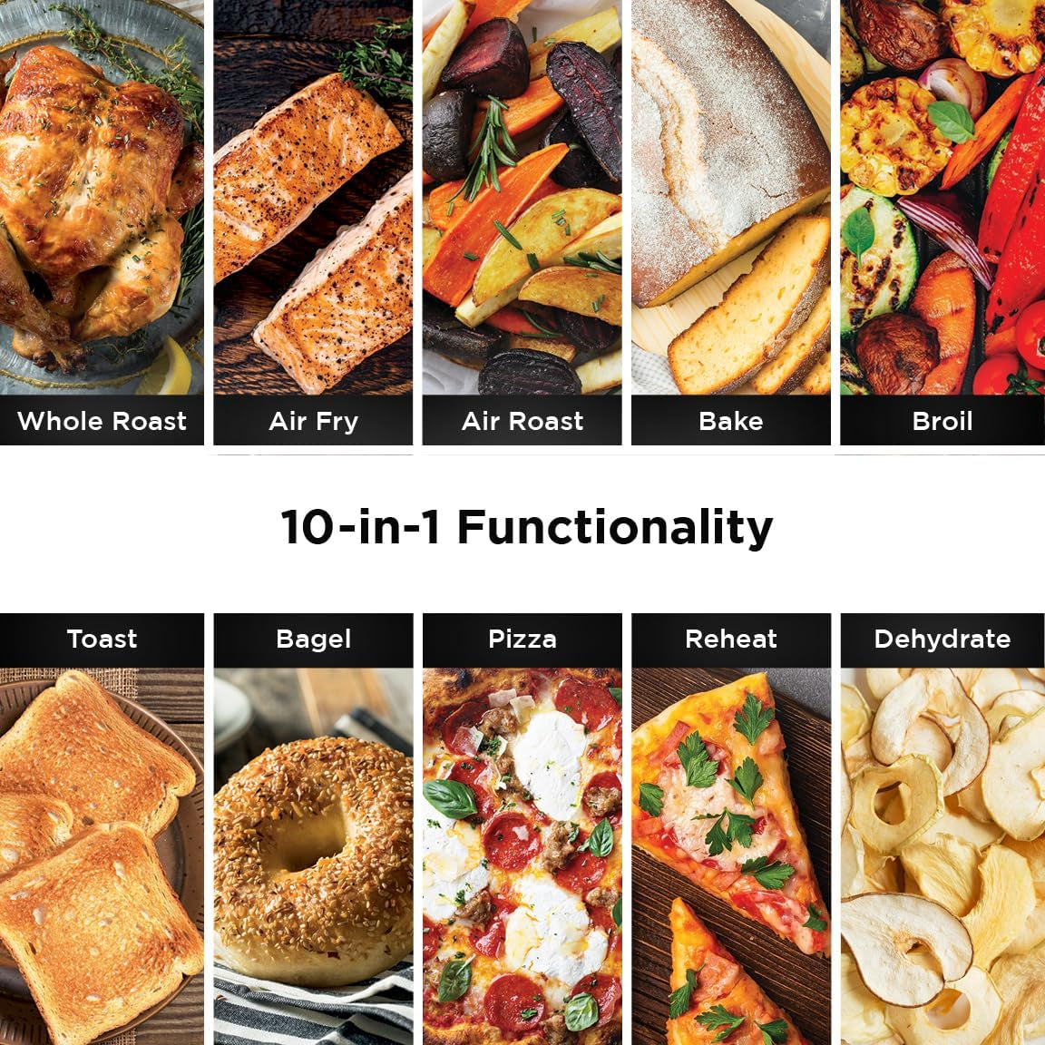 DT201C, Foodi 10-In-1 XL Pro Air Fry Oven, Stainless Steel, 1800W (Canadian Version)