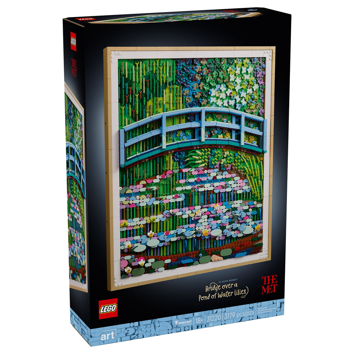 LEGO Art Claude Monet Bridge Over a Pond of Water Lilies 31220