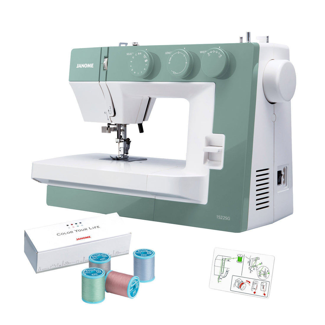 Janome 1522 Smokey Green Sewing Machine 1522SG 2059945