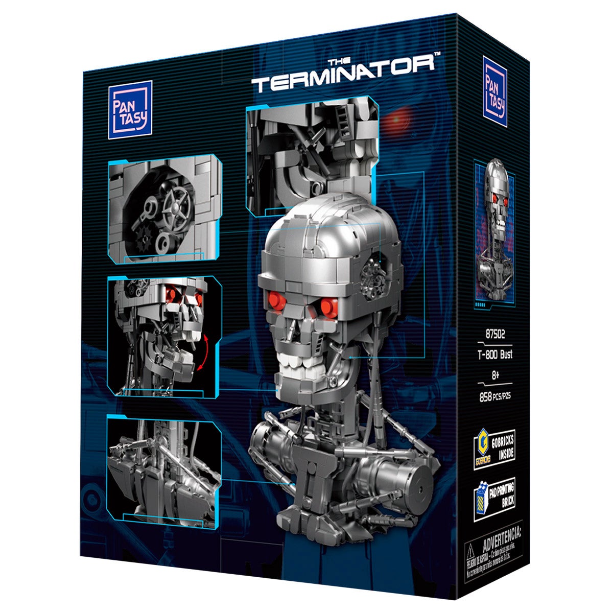 Pantasy Terminator T800 Bust 840-Piece Building Set 87502