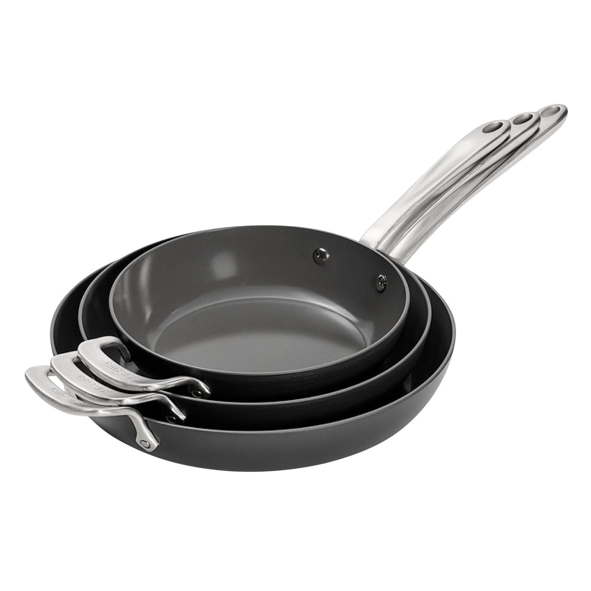 All-Clad Ceramic Non-Stick Skillet Set 3-Piece 4201017126 2069533