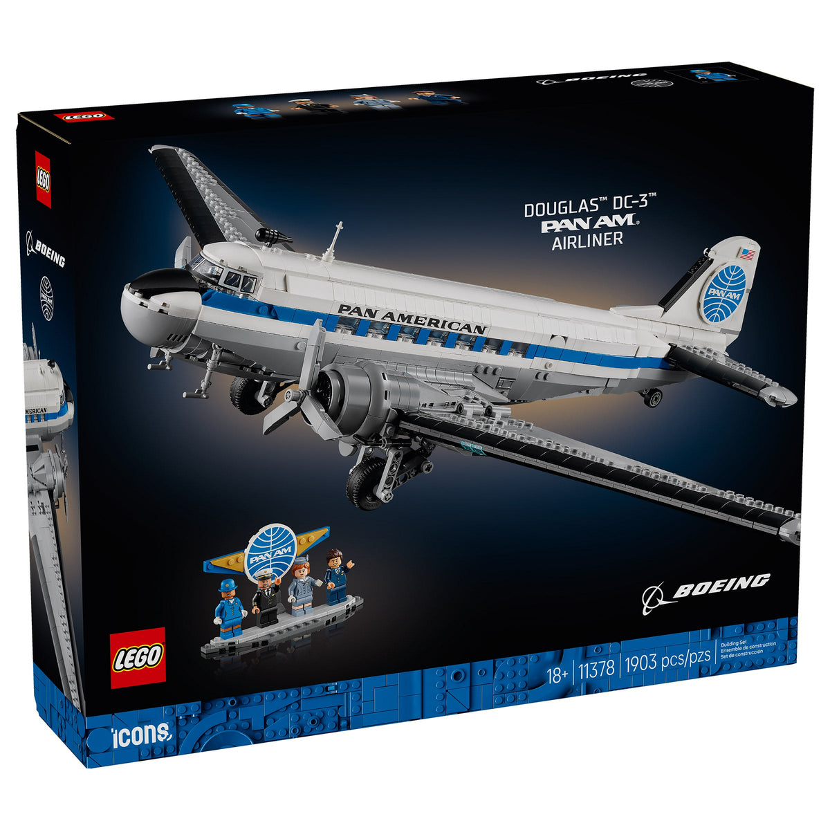 LEGO Icons Douglas DC-3 Pan Am Airliner 11378 1903-Piece Set