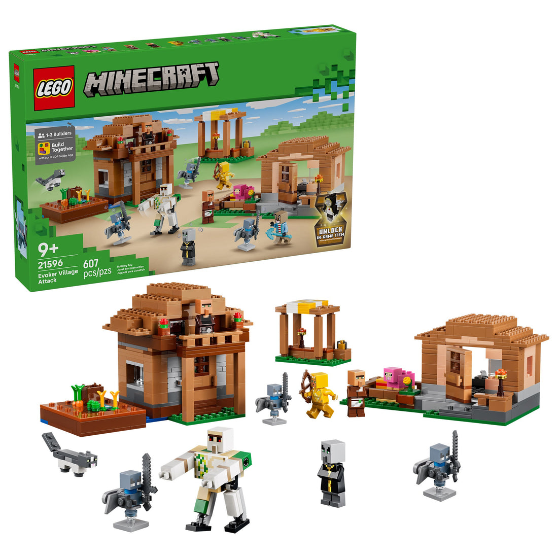 LEGO Minecraft Evoker Village Attack 21596
