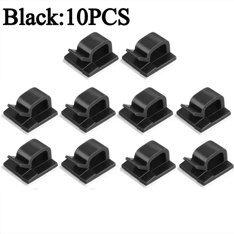 Car Cable Clamp Accessories Self-Adhesive Line Management Clips Wiring Electrical Equipment Supplies Home Improvement