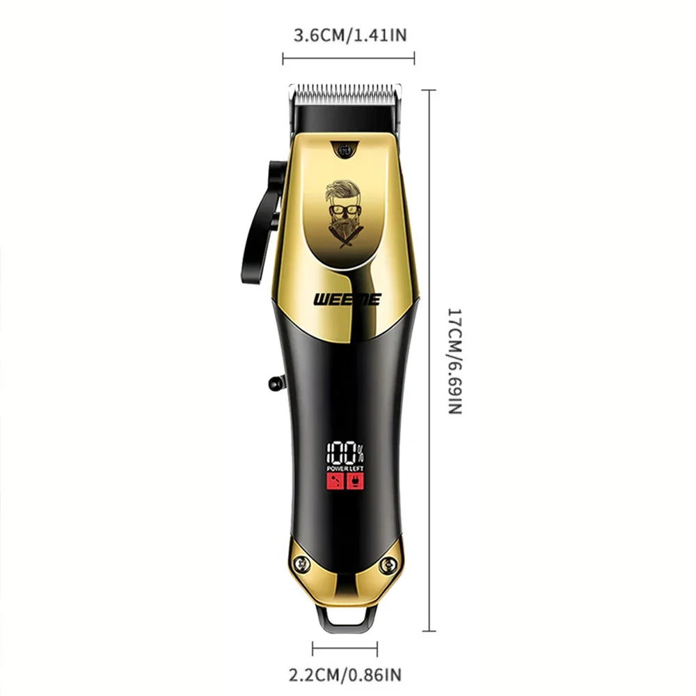 Vintage Hair Clipper Cordless Electric Hair Cutting Machine Portable Shaver Barber USB Fast Charging Hair Trimmer for Hairdresse