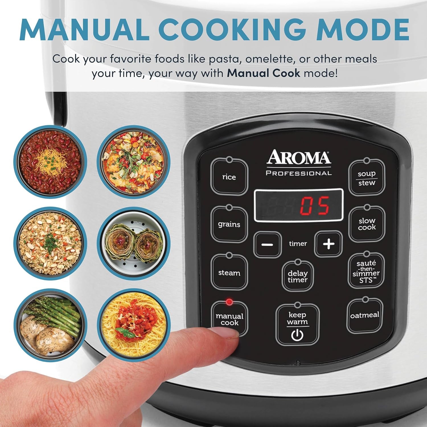 ® Professional 8-Cup (Cooked) / 2Qt. Digital Rice & Grain Multicooker, ARC-984SBD