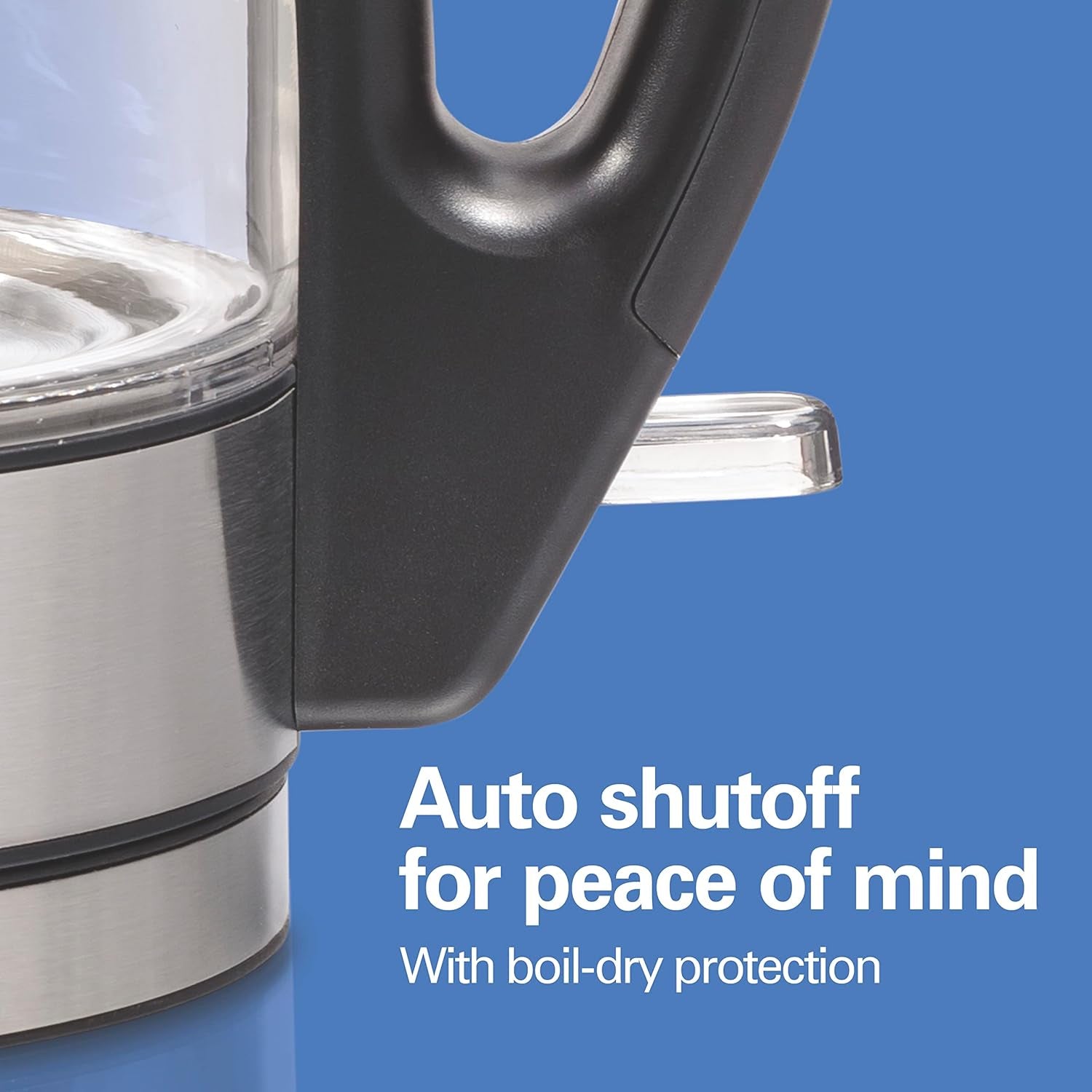 Glass Electric Kettle, 1 L, 1500W Fast Boiling Water Boiler, Cordless, Soft Blue LED Light, Auto Shutoff & Boil-Dry Protection, Bpa-Free, Compact Size (40930JC)