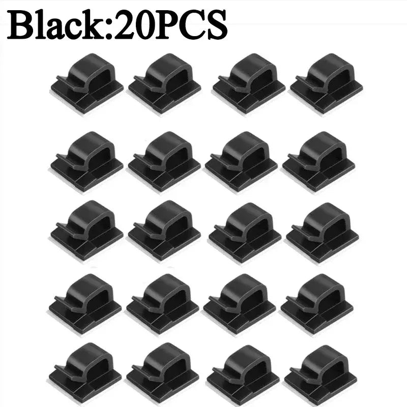 Car Cable Clamp Accessories Self-Adhesive Line Management Clips Wiring Electrical Equipment Supplies Home Improvement