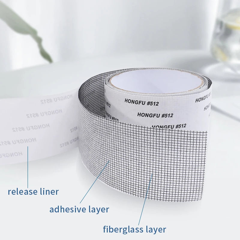 Window Screen Repair Tape Waterproof anti Mosquito Door Mesh Patch Tape Broken Holes Repair Essential Accessories Tool 5X200Cm