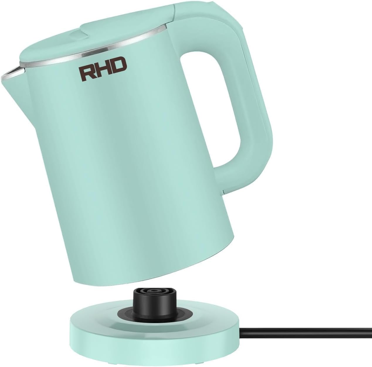 0.5L Small Portable Electric Kettles for Boiling Water, 304 Stainless Steel Hot Water Dispensers, Fast Boil Teapot, Auto Shut-Off, Perfect for Dorm RV Travel Coffee Tea, Green