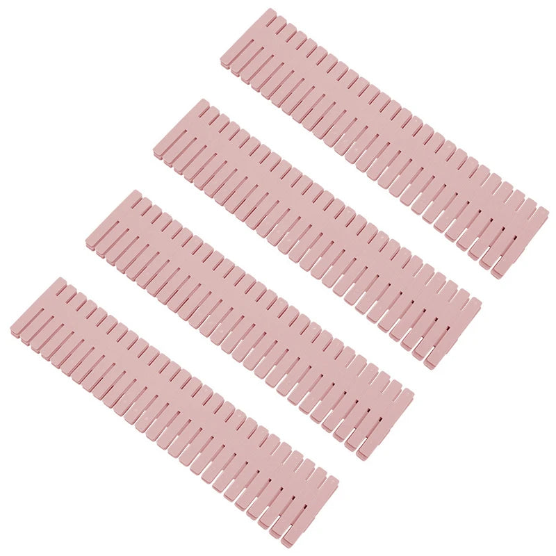 4Pcs Adjustable Drawer Dividers Set Multipurpose Cabinet Organizer Dividers for Underwear Socks Cosmetics Sundries