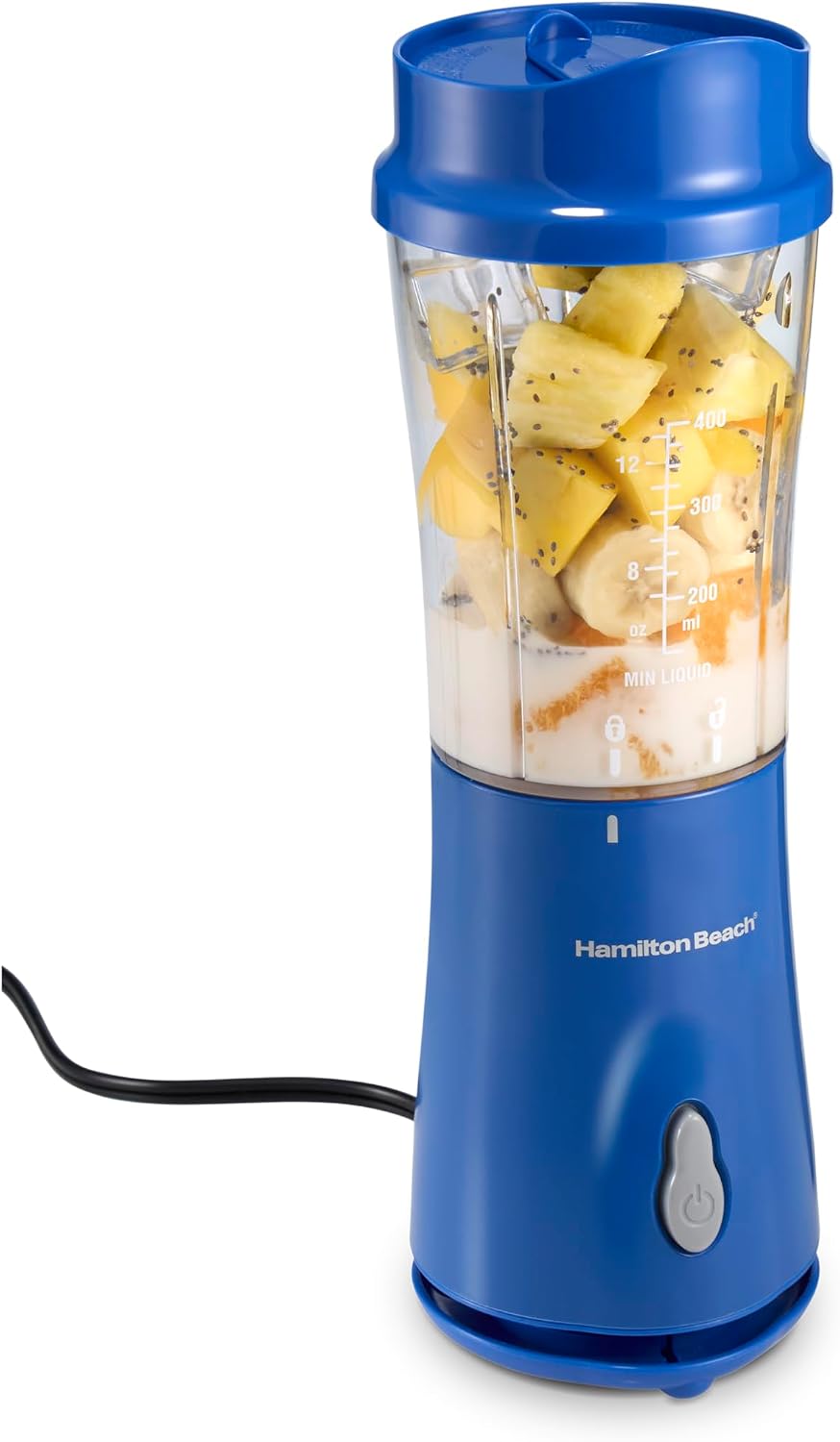 Personal Blender for Smoothies & Protein Shakes, Portable Single Serve Blender with Travel Lid, 14 Oz Bpa-Free Jar, 175W, Compact Countertop Blender, Raspberry, 51131G