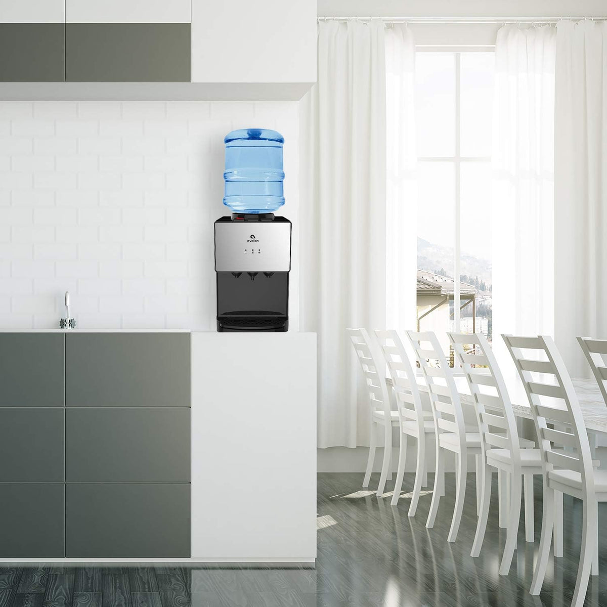 Avalon Top Loading Countertop Water Cooler Dispenser Stainless Steel