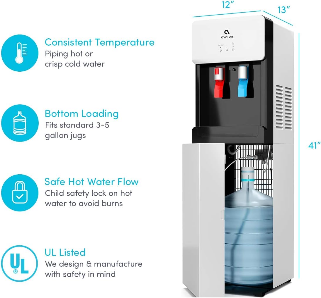 Avalon Bottom Loading Water Cooler Dispenser White