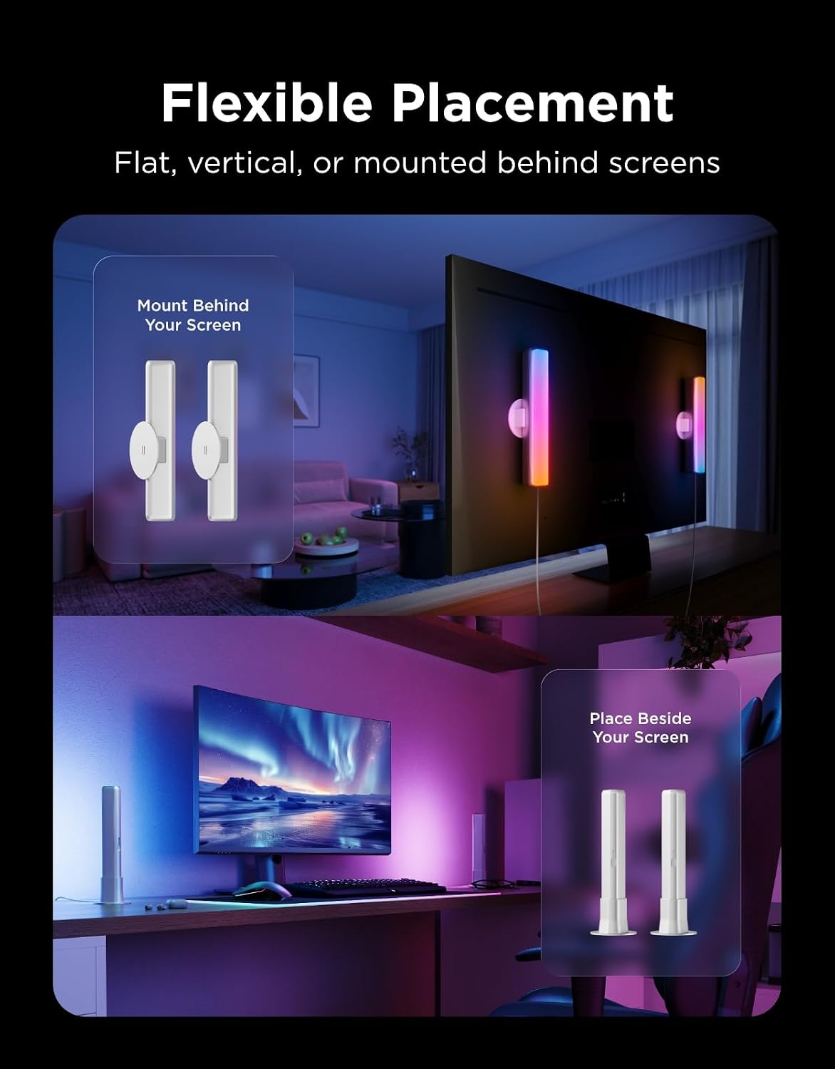Govee Smart Light Bar RGBICWW TV Lights H6056